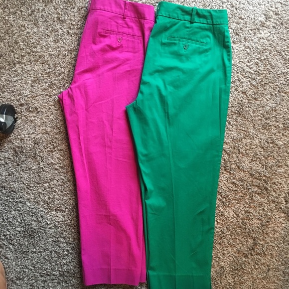Talbots crop dress pants. Choose coral or fushia. - Picture 2 of 5